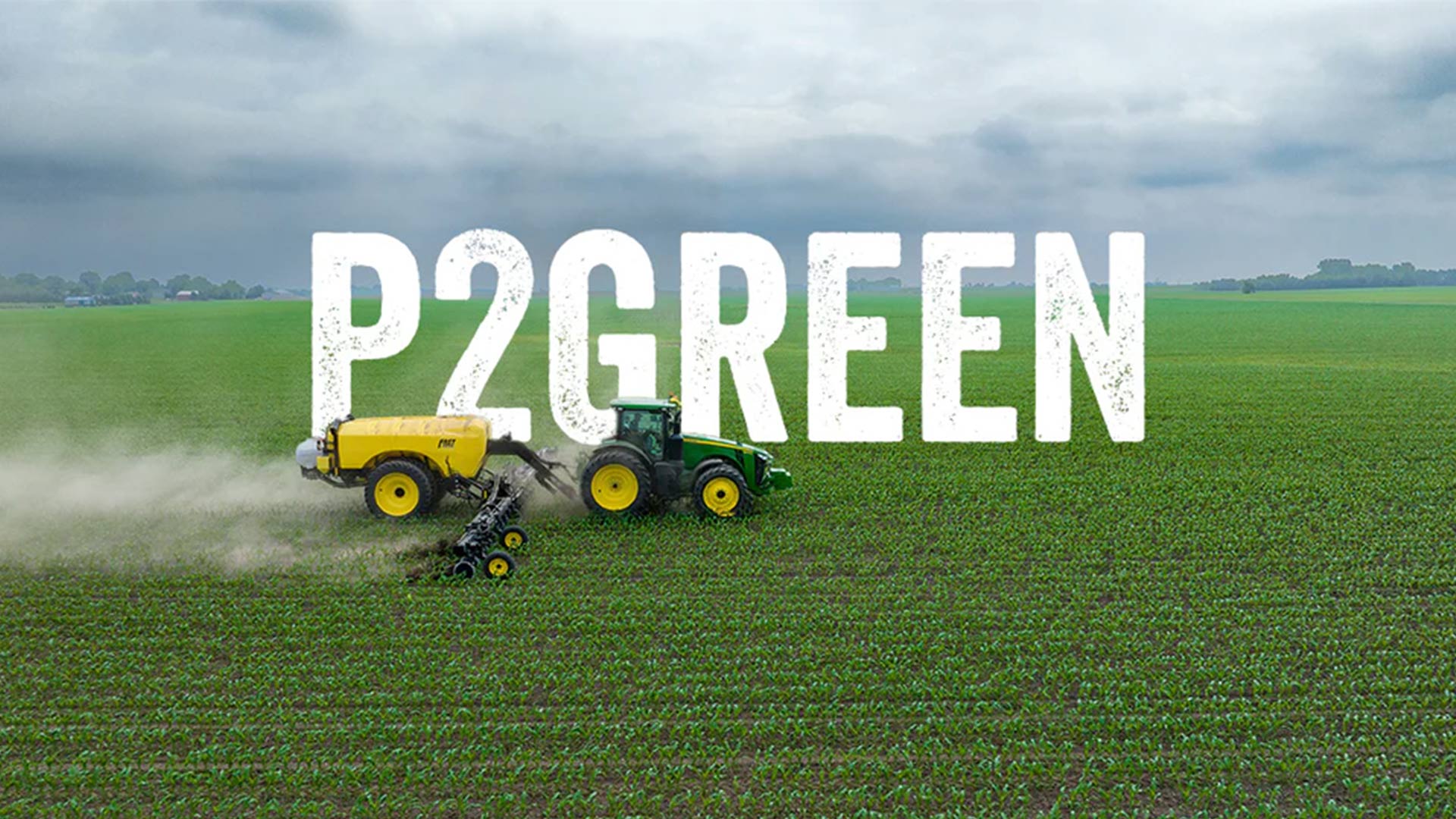 P2GreeN Logo auf dem Acker