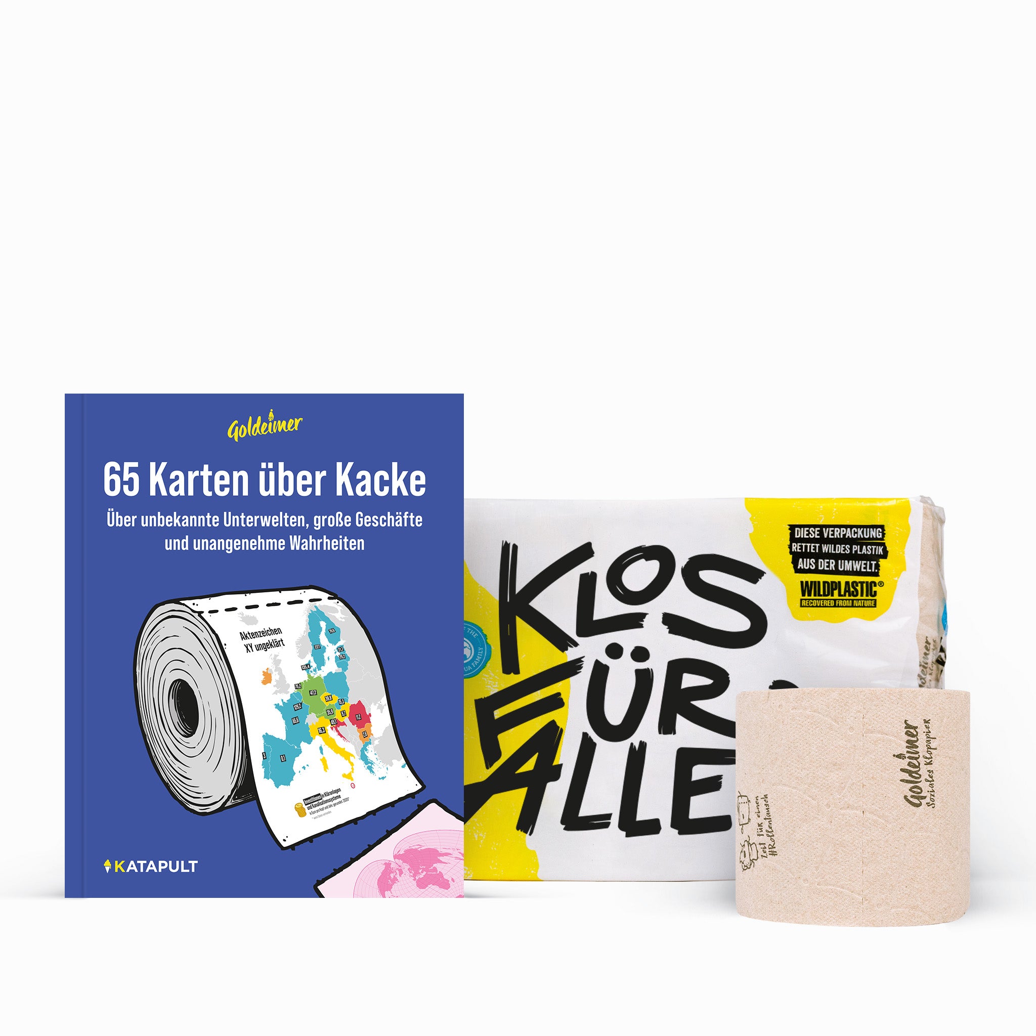 »65 Karten über Kacke« & 7 Packungen Klopapier