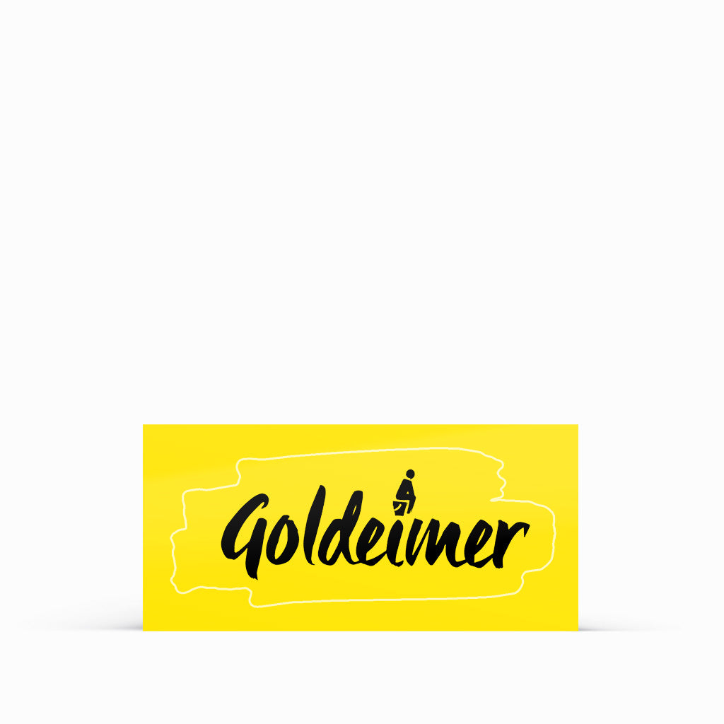 Goldeimer Logo-Aufkleber