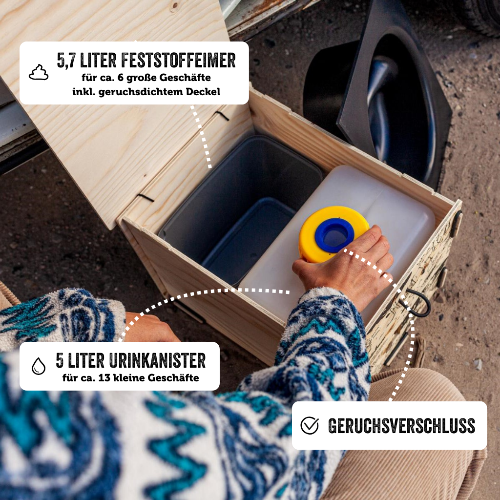 »Camper Mini« Trenntoilette - Fichte Natur
