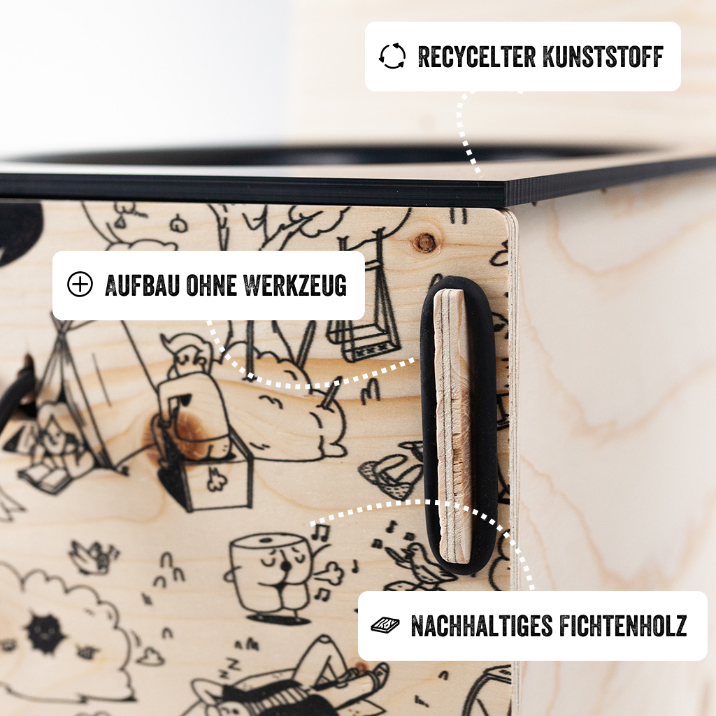 »Camper Mini« Trenntoilette - Fichte Natur