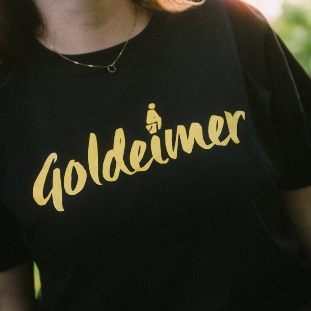 Shirt schwarz Goldeimer Logo