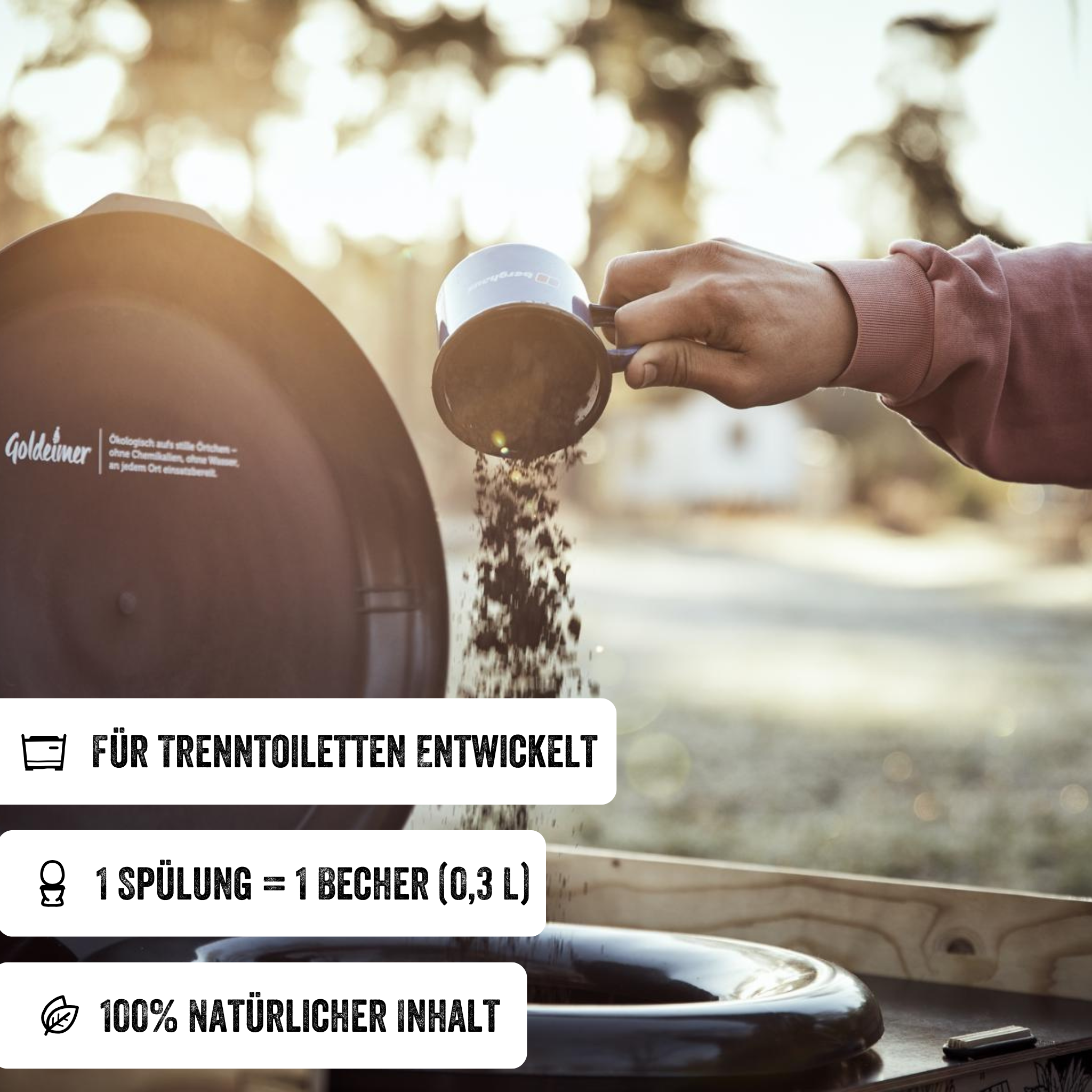 »Kackpulver« Premium Einstreu für Trockentoilette