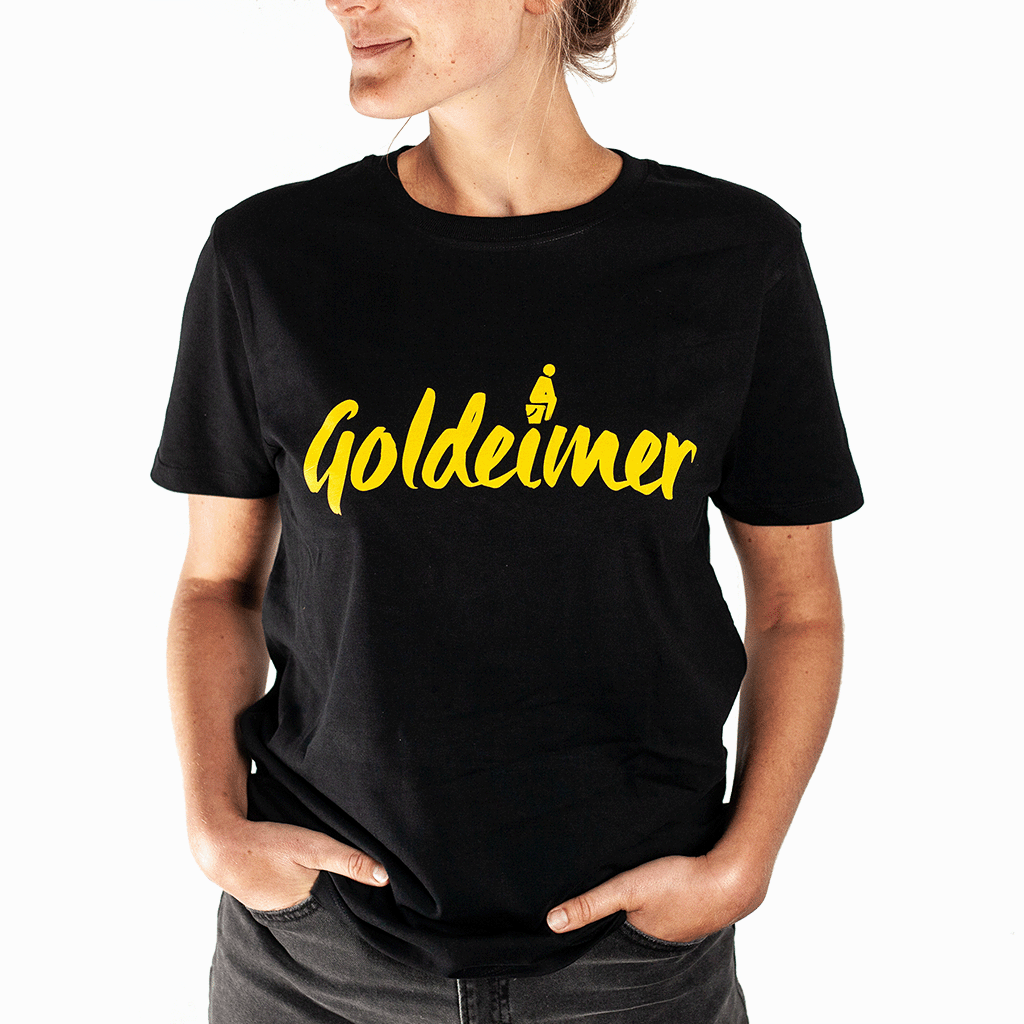Shirt schwarz Goldeimer Logo