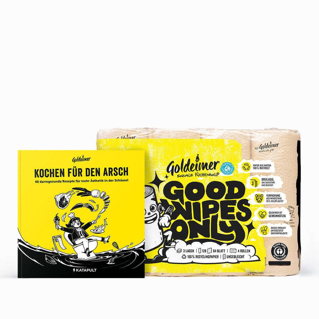 »Kochen für den Arsch« Kochbuch + Küchenrolle